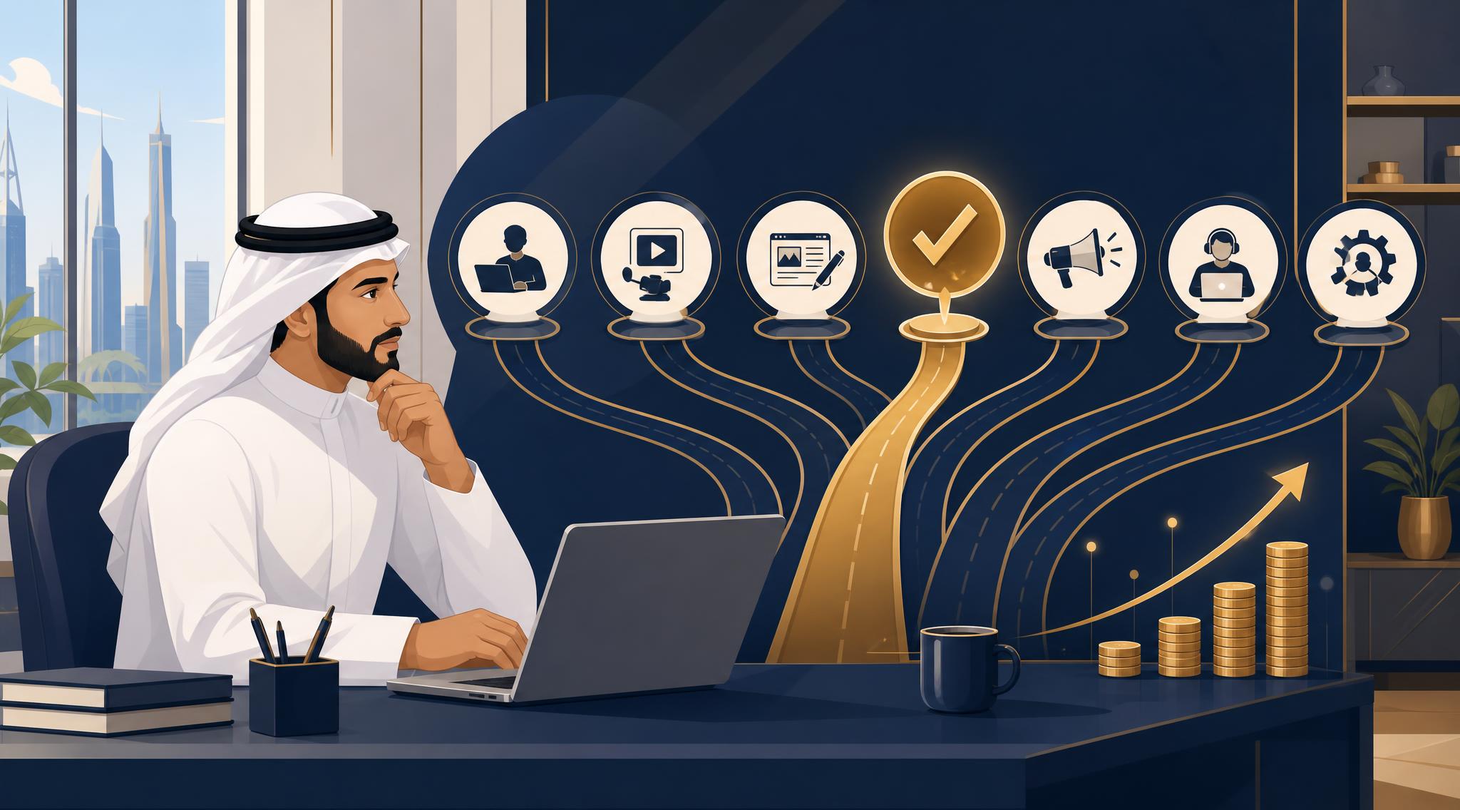 نموذج تقييم بالنقاط لاختيار مجالك الرقمي قبل أن تلتزم به